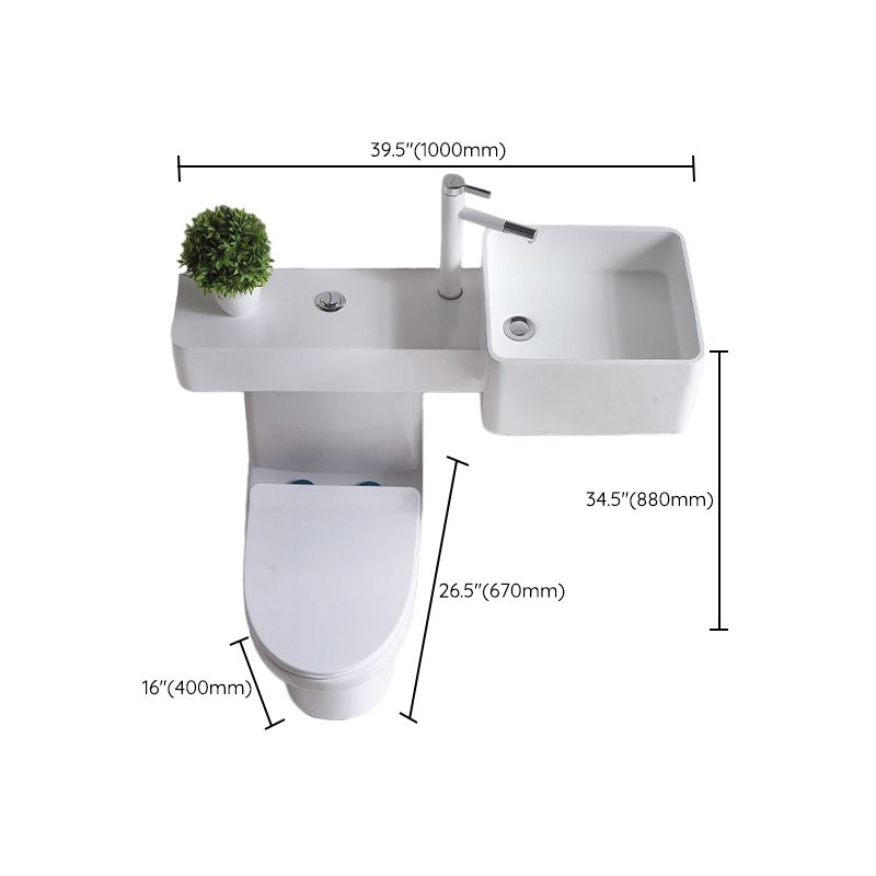 Contemporary Flush Toilet Floor Mount One-Piece Toilet Toilet Bowl Clearhalo 'Bathroom Remodel & Bathroom Fixtures' 'Home Improvement' 'home_improvement' 'home_improvement_toilets' 'Toilets & Bidets' 'Toilets' 1200x1200_d39c2cf6-bc4c-4e39-86b6-3834b4c74111
