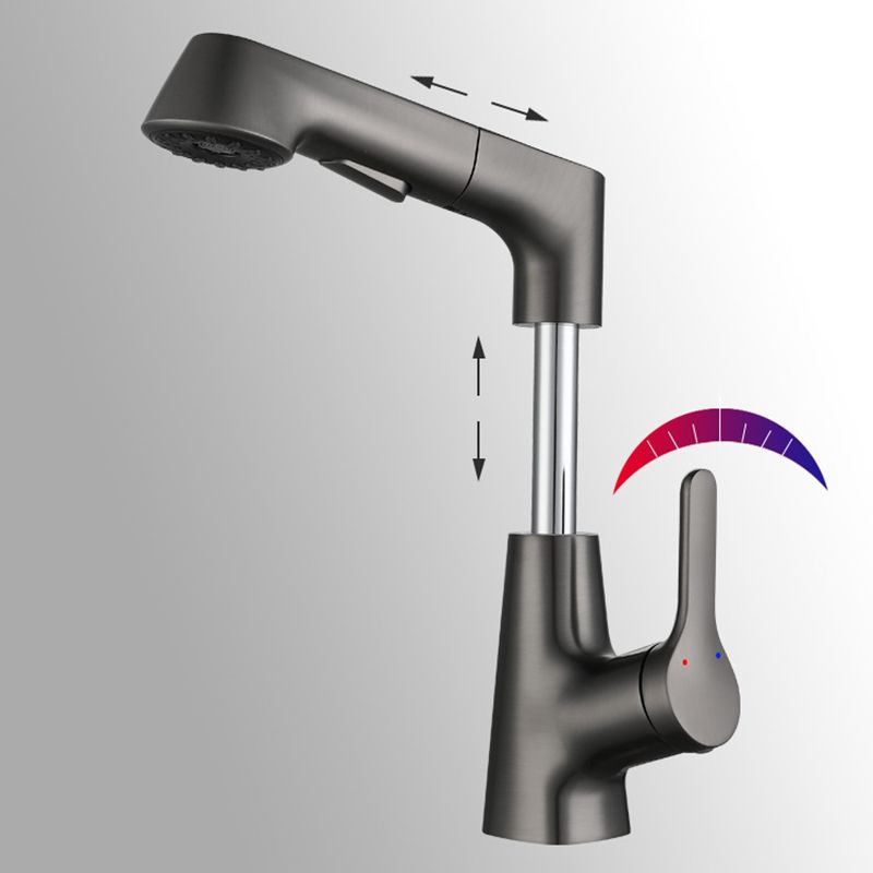 Modern Bathroom Faucet Solid Color Metal Centerset Lavatory Faucet Clearhalo 'Bathroom Remodel & Bathroom Fixtures' 'Bathroom Sink Faucets' 'Bathroom Sinks & Faucet Components' 'bathroom_sink_faucets' 'Home Improvement' 'home_improvement' 'home_improvement_bathroom_sink_faucets' 1200x1200_d3a5ba83-5992-41b4-9484-3fd6c6f65c52