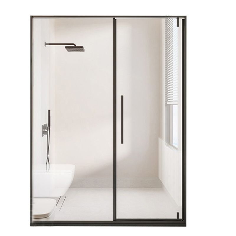 Glass and Metal Shower Door Simple One-Line Shower Bath Door Clearhalo 'Bathroom Remodel & Bathroom Fixtures' 'Home Improvement' 'home_improvement' 'home_improvement_shower_tub_doors' 'Shower and Tub Doors' 'shower_tub_doors' 'Showers & Bathtubs' 1200x1200_d3afafdc-b5b7-45ed-9912-4295be82c471