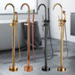 Floor Mounted Metal Freestanding Tub Filler One Hold Freestanding Tub Filler Trim Clearhalo 'Bathroom Remodel & Bathroom Fixtures' 'Bathtub Faucets' 'bathtub_faucets' 'Home Improvement' 'home_improvement' 'home_improvement_bathtub_faucets' 1200x1200_d3b1a8d4-b82e-4182-9dae-61b68a7eadad