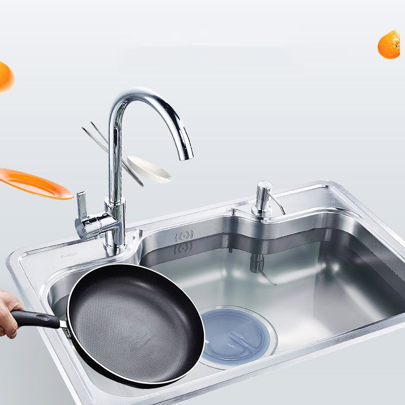 Modern Workstation Sink Stainless Steel with Drain Strainer Kit Kitchen Sink Clearhalo 'Home Improvement' 'home_improvement' 'home_improvement_kitchen_sinks' 'Kitchen Remodel & Kitchen Fixtures' 'Kitchen Sinks & Faucet Components' 'Kitchen Sinks' 'kitchen_sinks' 1200x1200_d3be6970-4532-4d22-a6a1-ec7943b22d96