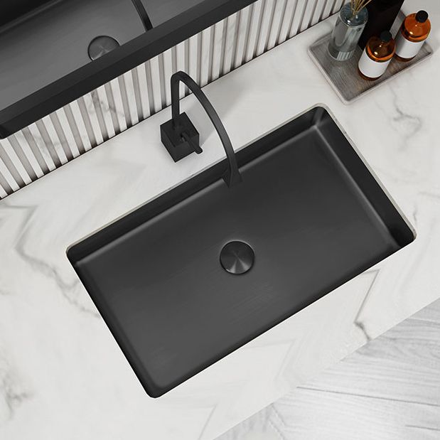 Modern Bathroom Sink Metal Rectangular Undermount Bathroom Sink with Pop-Up Drain Clearhalo 'Bathroom Remodel & Bathroom Fixtures' 'Bathroom Sinks & Faucet Components' 'Bathroom Sinks' 'bathroom_sink' 'Home Improvement' 'home_improvement' 'home_improvement_bathroom_sink' 1200x1200_d3d59e45-deb9-4ad0-b919-65f86268384b