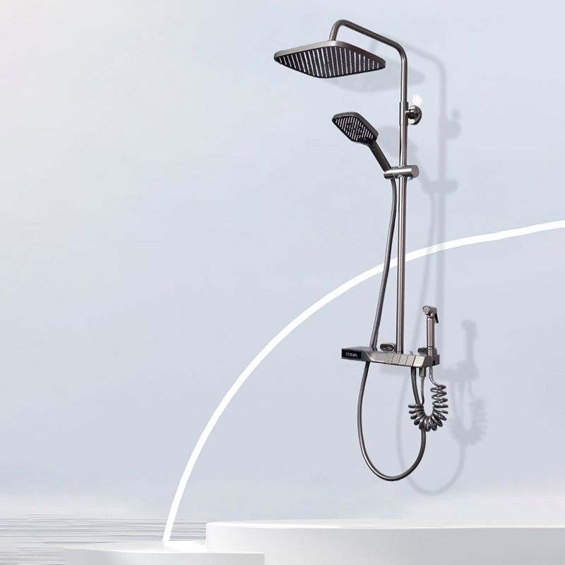 Contemporary Wall Mounted Shower System Slide Bar Included Shower Set Clearhalo 'Bathroom Remodel & Bathroom Fixtures' 'Home Improvement' 'home_improvement' 'home_improvement_shower_faucets' 'Shower Faucets & Systems' 'shower_faucets' 'Showers & Bathtubs Plumbing' 'Showers & Bathtubs' 1200x1200_d3e31b20-010b-4ccc-aa15-5dc7d8d2f7f7
