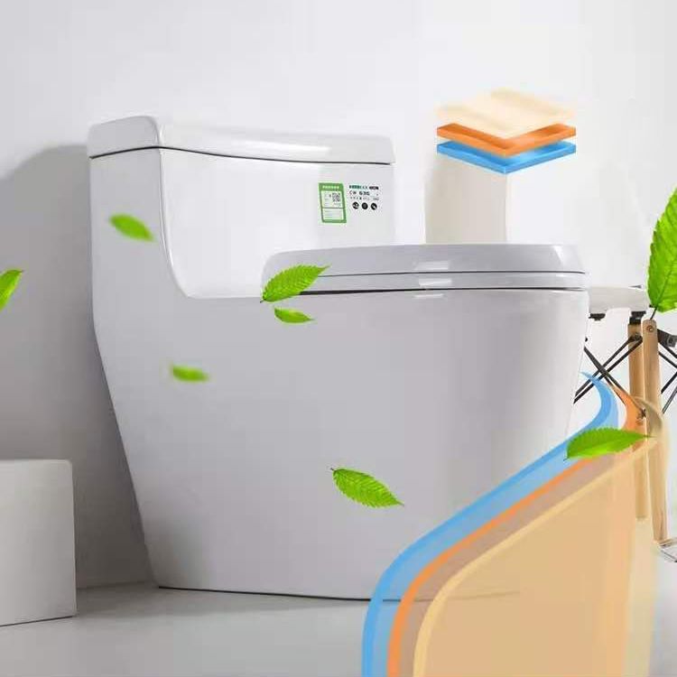 Modern Ceramic Siphon Jet Toilet Bowl Floor Mount Flush Toilet with Toilet Seat Clearhalo 'Bathroom Remodel & Bathroom Fixtures' 'Home Improvement' 'home_improvement' 'home_improvement_toilets' 'Toilets & Bidets' 'Toilets' 1200x1200_d3e50758-b8e9-4c24-b20b-43cd1662d08c