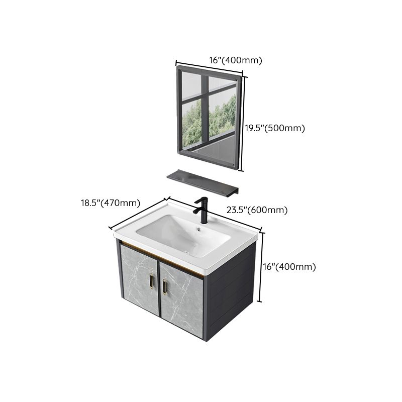 Modern Wall Mount Vanity Set Grey Closed Storage Sink Vanity for Bathroom Clearhalo 'Bathroom Remodel & Bathroom Fixtures' 'Bathroom Vanities' 'bathroom_vanities' 'Home Improvement' 'home_improvement' 'home_improvement_bathroom_vanities' 1200x1200_d3e7c193-c247-4814-9c32-dd91ce9fda60