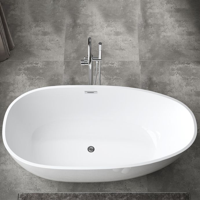 Antique Finish Stand Alone Bathtub Oval Soaking Modern Bath Tub Clearhalo 'Bathroom Remodel & Bathroom Fixtures' 'Bathtubs' 'Home Improvement' 'home_improvement' 'home_improvement_bathtubs' 'Showers & Bathtubs' 1200x1200_d3e9e7f5-13f9-455a-805f-a83dc0bd7299