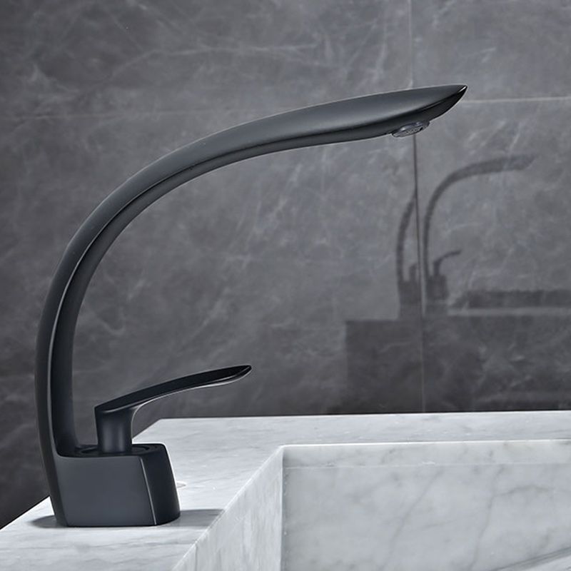 Glam Single Handle Sink Faucet Brass Bathroom Gooseneck Faucet Clearhalo 'Bathroom Remodel & Bathroom Fixtures' 'Bathroom Sink Faucets' 'Bathroom Sinks & Faucet Components' 'bathroom_sink_faucets' 'Home Improvement' 'home_improvement' 'home_improvement_bathroom_sink_faucets' 1200x1200_d3eb20c2-b66c-49fb-bad3-ae9fce32feb5