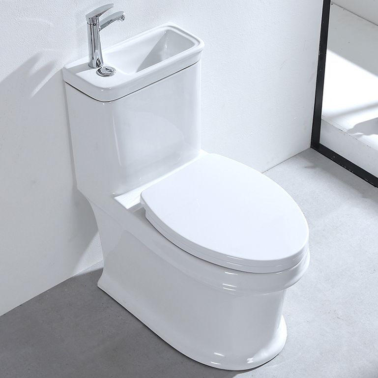 Contemporary Porcelain Flush Toilet Floor Mount One-Piece Toilet Urine Toilet Clearhalo 'Bathroom Remodel & Bathroom Fixtures' 'Home Improvement' 'home_improvement' 'home_improvement_toilets' 'Toilets & Bidets' 'Toilets' 1200x1200_d3f723ef-30d1-4f43-8f35-a490be9e8ce8