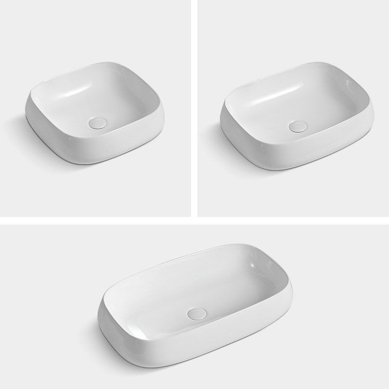 Porcelain Vessel Lavatory Sink Rectangular Shape Bathroom Sink Clearhalo 'Bathroom Remodel & Bathroom Fixtures' 'Bathroom Sinks & Faucet Components' 'Bathroom Sinks' 'bathroom_sink' 'Home Improvement' 'home_improvement' 'home_improvement_bathroom_sink' 1200x1200_d3fc2d6c-6f1a-4081-adcc-9089ebd10631