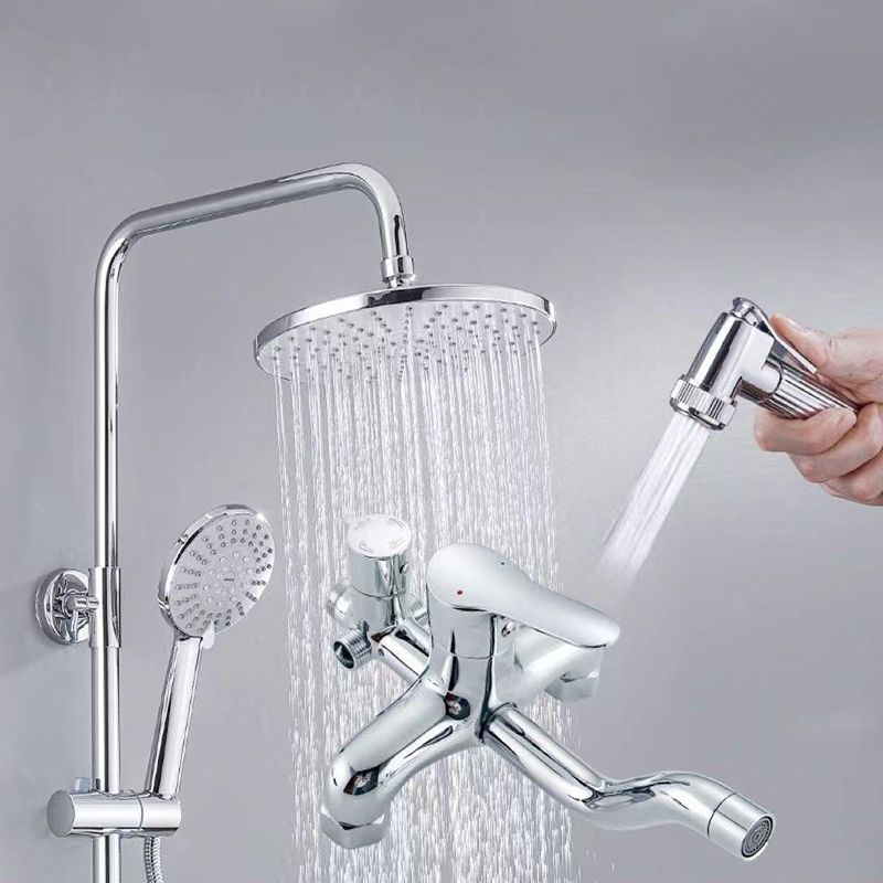 Modern Arm Swivel Shower Metal Shower Head Shower Faucet On Wall Clearhalo 'Bathroom Remodel & Bathroom Fixtures' 'Home Improvement' 'home_improvement' 'home_improvement_shower_faucets' 'Shower Faucets & Systems' 'shower_faucets' 'Showers & Bathtubs Plumbing' 'Showers & Bathtubs' 1200x1200_d3fec768-02ea-4f80-82a7-4e4fe97f3f2a