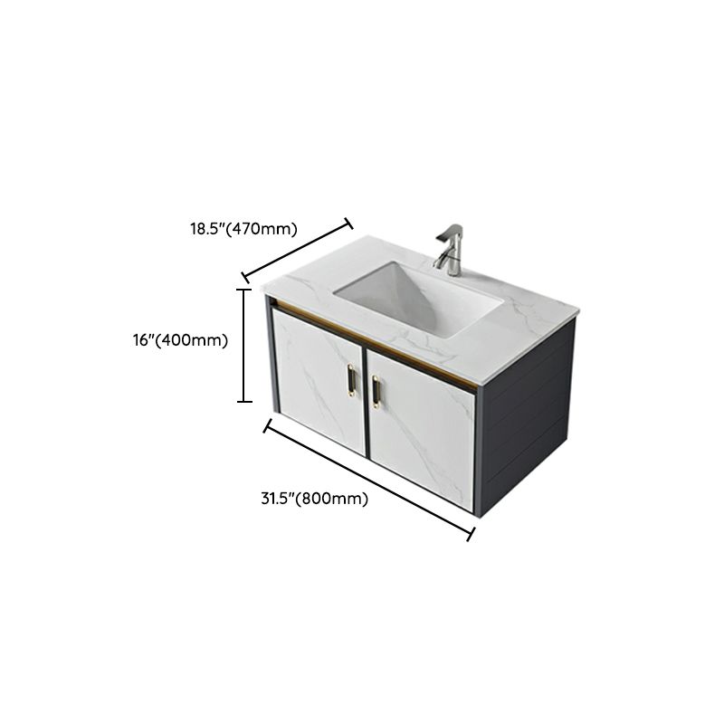 Modern Wall Mount Sink Vanity with Faucet Sink Doors for Bathroom Clearhalo 'Bathroom Remodel & Bathroom Fixtures' 'Bathroom Vanities' 'bathroom_vanities' 'Home Improvement' 'home_improvement' 'home_improvement_bathroom_vanities' 1200x1200_d4048608-07bc-4a48-8984-611610eeb74a