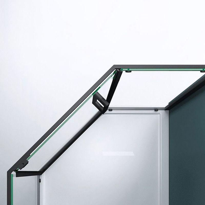 Neo-Angle 304 Stainless Steel Shower Enclosure with Single Door Handle Clearhalo 'Bathroom Remodel & Bathroom Fixtures' 'Home Improvement' 'home_improvement' 'home_improvement_shower_stalls_enclosures' 'Shower Stalls & Enclosures' 'shower_stalls_enclosures' 'Showers & Bathtubs' 1200x1200_d40843a9-8b6f-4824-93ec-544867ab8f51