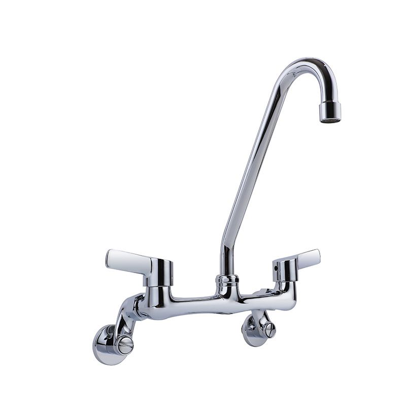 Modern Bar Faucet Brass Double Handle Wall Mounted Pot Filler Faucet Clearhalo 'Home Improvement' 'home_improvement' 'home_improvement_kitchen_faucets' 'Kitchen Faucets' 'Kitchen Remodel & Kitchen Fixtures' 'Kitchen Sinks & Faucet Components' 'kitchen_faucets' 1200x1200_d40f7189-9588-4b36-82ed-51fd49a0ce8a