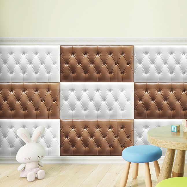 Modern Style Foam Waterproof Wall Paneling Bed Room 3D Wall Paneling with Cushion Clearhalo 'Flooring 'Home Improvement' 'home_improvement' 'home_improvement_wall_paneling' 'Wall Paneling' 'wall_paneling' 'Walls & Ceilings' Walls and Ceiling' 1200x1200_d41331fd-b16a-43cd-974d-ed0618f7ef09