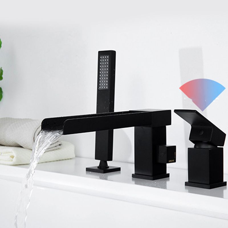 Traditional Roman Tub Faucet Trim Copper Lever Handle Waterfall Roman Tub Filler Clearhalo 'Bathroom Remodel & Bathroom Fixtures' 'Bathtub Faucets' 'bathtub_faucets' 'Home Improvement' 'home_improvement' 'home_improvement_bathtub_faucets' 1200x1200_d4249ed7-8da8-4a52-9a00-a31dad2ab7a9