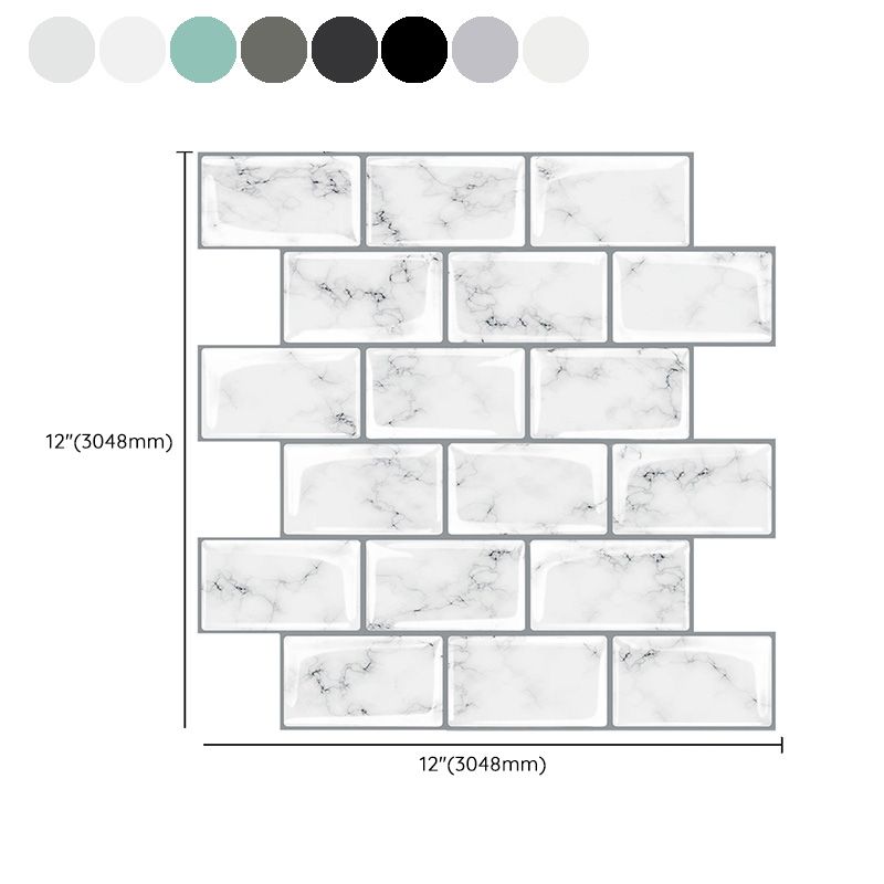 Peel and Stick Tiles Rectangle Stain Resistant PVC Subway Peel and Stick Tiles for Kitchen Clearhalo 'Flooring 'Home Improvement' 'home_improvement' 'home_improvement_peel_stick_blacksplash' 'Peel & Stick Backsplash Tile' 'peel_stick_blacksplash' 'Walls & Ceilings' Walls and Ceiling' 1200x1200_d42c3cd6-a45a-4542-99d6-41ecc2fbf818