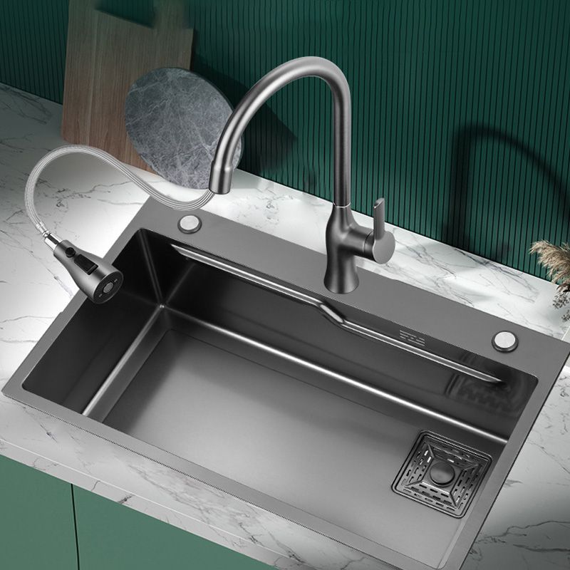 Modern Style Kitchen Sink Stainless Steel Kitchen Sink with Rectangle Shape Clearhalo 'Home Improvement' 'home_improvement' 'home_improvement_kitchen_sinks' 'Kitchen Remodel & Kitchen Fixtures' 'Kitchen Sinks & Faucet Components' 'Kitchen Sinks' 'kitchen_sinks' 1200x1200_d4348ffd-a385-43d2-8c4f-db80d8f09ee1