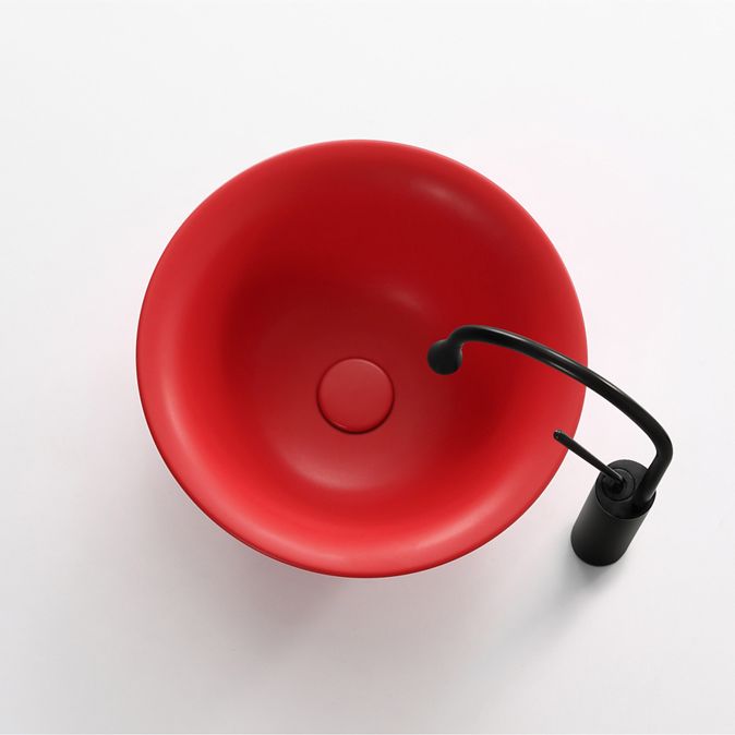 Modern Bathroom Sink Porcelain Round with Pop-Up Drain Vessel Bathroom Sink Clearhalo 'Bathroom Remodel & Bathroom Fixtures' 'Bathroom Sinks & Faucet Components' 'Bathroom Sinks' 'bathroom_sink' 'Home Improvement' 'home_improvement' 'home_improvement_bathroom_sink' 1200x1200_d43bd9ab-873a-44ac-81f4-d498f3cf0428