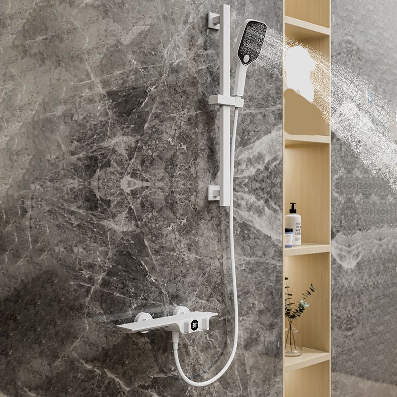 Modern Wall Mounted Faucet 2-Handle and 2-Hole Bath Faucet Trim Clearhalo 'Bathroom Remodel & Bathroom Fixtures' 'Bathtub Faucets' 'bathtub_faucets' 'Home Improvement' 'home_improvement' 'home_improvement_bathtub_faucets' 1200x1200_d44252e9-58d1-4041-a73f-36a2b17f38ae