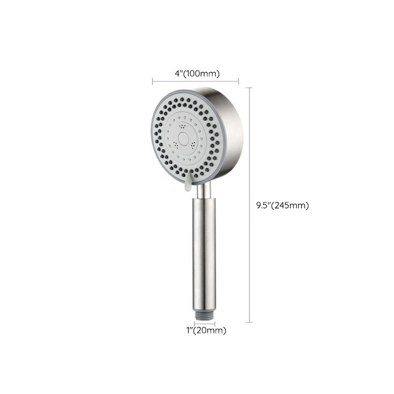 Standard Spray Shower Head Polished Nickel Round Hand Shower Clearhalo 'Bathroom Remodel & Bathroom Fixtures' 'Home Improvement' 'home_improvement' 'home_improvement_shower_heads' 'Shower Heads' 'shower_heads' 'Showers & Bathtubs Plumbing' 'Showers & Bathtubs' 1200x1200_d451045e-38a3-4037-a7d1-312ccfce47b5