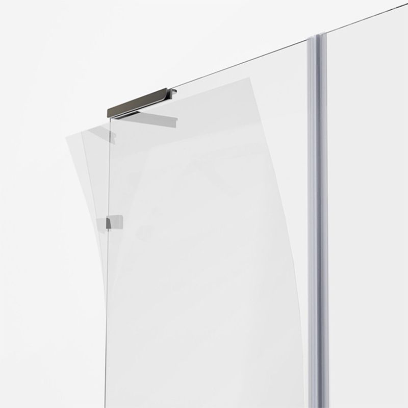 Transparent Glass Shower Door Simple One-line Hinged Shower Bath Door Clearhalo 'Bathroom Remodel & Bathroom Fixtures' 'Home Improvement' 'home_improvement' 'home_improvement_shower_tub_doors' 'Shower and Tub Doors' 'shower_tub_doors' 'Showers & Bathtubs' 1200x1200_d4584e05-e587-48c9-8a5c-8d001304e044