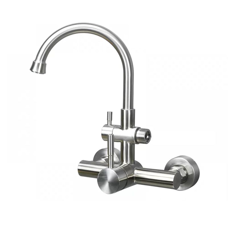 Modern Spray Kitchen Faucet Stainless Steel Lever Handles Wall Filler Faucet Clearhalo 'Home Improvement' 'home_improvement' 'home_improvement_kitchen_faucets' 'Kitchen Faucets' 'Kitchen Remodel & Kitchen Fixtures' 'Kitchen Sinks & Faucet Components' 'kitchen_faucets' 1200x1200_d45c085a-93e9-4be3-9498-67f56c9d3e9c