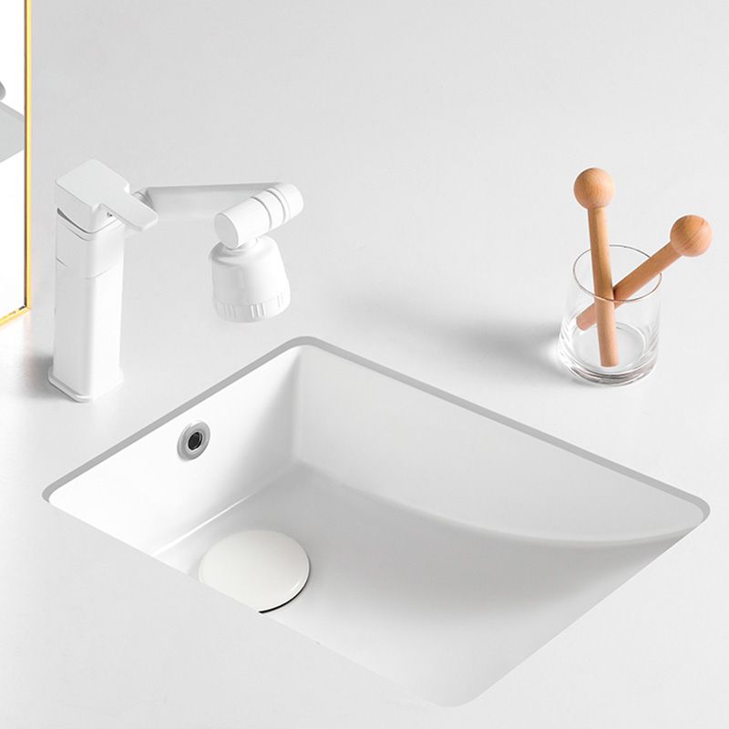 Traditional Undermount Bathroom Sink Rectangular with Faucet Basin Sink Clearhalo 'Bathroom Remodel & Bathroom Fixtures' 'Bathroom Sinks & Faucet Components' 'Bathroom Sinks' 'bathroom_sink' 'Home Improvement' 'home_improvement' 'home_improvement_bathroom_sink' 1200x1200_d46dd2d1-3c15-4bb9-a468-a8b6c3be264a