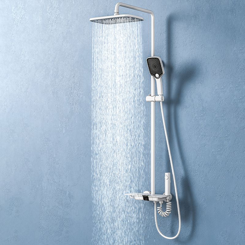 Modern Brass Shower System Wall Mounted Shower Set with Handheld Shower Head Clearhalo 'Bathroom Remodel & Bathroom Fixtures' 'Home Improvement' 'home_improvement' 'home_improvement_shower_faucets' 'Shower Faucets & Systems' 'shower_faucets' 'Showers & Bathtubs Plumbing' 'Showers & Bathtubs' 1200x1200_d46e9481-8d35-4317-ac01-792c3302dd6d