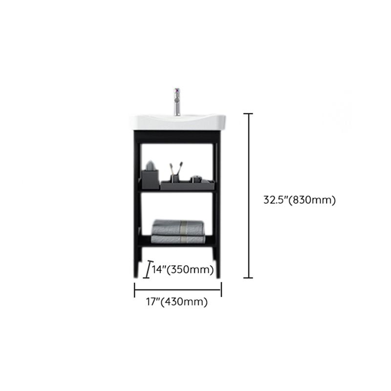 Shelving Included Bath Vanity Set Mirror Freestanding Vanity Set with Single Sink Clearhalo 'Bathroom Remodel & Bathroom Fixtures' 'Bathroom Vanities' 'bathroom_vanities' 'Home Improvement' 'home_improvement' 'home_improvement_bathroom_vanities' 1200x1200_d47367cf-03c0-414f-8983-36170542e9ac