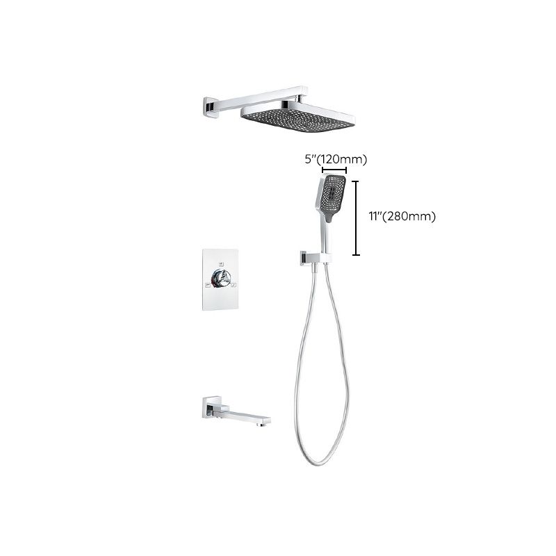Modern simplicity Shower System with Hand Shower Adjustable Spray Pattern Shower Set Clearhalo 'Bathroom Remodel & Bathroom Fixtures' 'Home Improvement' 'home_improvement' 'home_improvement_shower_faucets' 'Shower Faucets & Systems' 'shower_faucets' 'Showers & Bathtubs Plumbing' 'Showers & Bathtubs' 1200x1200_d47db818-158f-4dc2-aeb8-af626f45c516