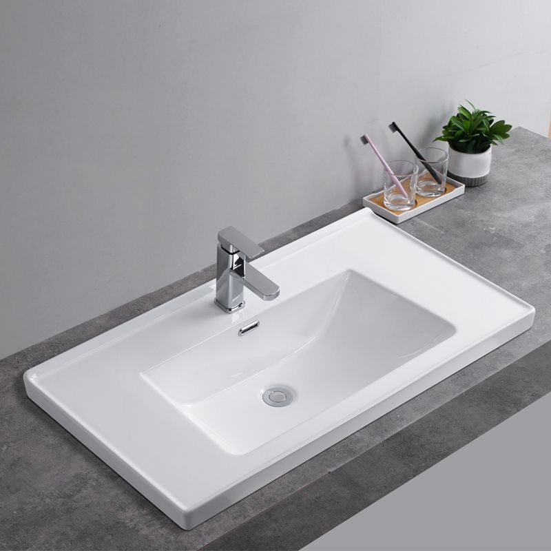 Modern Bathroom Sink Rectangular Trough Sink (Not Included Faucet) Clearhalo 'Bathroom Remodel & Bathroom Fixtures' 'Bathroom Sinks & Faucet Components' 'Bathroom Sinks' 'bathroom_sink' 'Home Improvement' 'home_improvement' 'home_improvement_bathroom_sink' 1200x1200_d480d249-3aa3-4a87-806b-67f67f5529f4