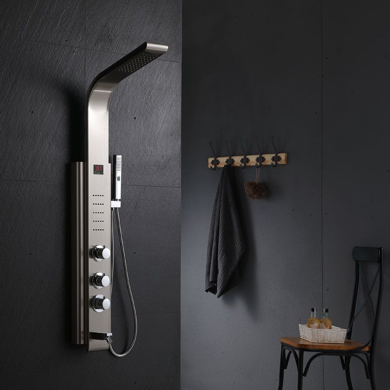 Shower Set Shower Screen Intelligent Digital Display Bathroom Shower Head Clearhalo 'Bathroom Remodel & Bathroom Fixtures' 'Home Improvement' 'home_improvement' 'home_improvement_shower_faucets' 'Shower Faucets & Systems' 'shower_faucets' 'Showers & Bathtubs Plumbing' 'Showers & Bathtubs' 1200x1200_d49060cf-2f42-4727-808c-5f7fa6eda083