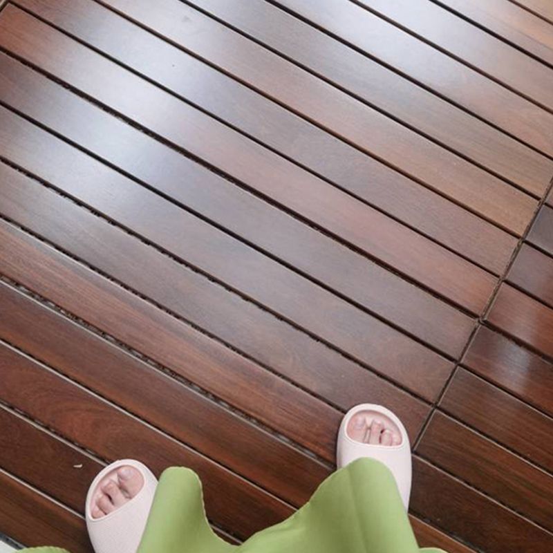 Tradition Teak Floor Tile Water Resistant Click Lock Wooden Floor for Balcony Clearhalo 'Flooring 'Hardwood Flooring' 'hardwood_flooring' 'Home Improvement' 'home_improvement' 'home_improvement_hardwood_flooring' Walls and Ceiling' 1200x1200_d495dd10-081a-4704-81d1-5c5cda92482b