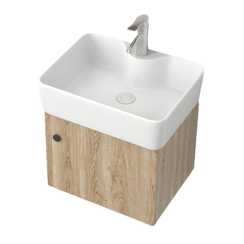 Wall Mount Rectangular Bathroom Vanity Mid-Century Modern Single-Sink Vanity Set Clearhalo 'Bathroom Remodel & Bathroom Fixtures' 'Bathroom Vanities' 'bathroom_vanities' 'Home Improvement' 'home_improvement' 'home_improvement_bathroom_vanities' 1200x1200_d4bebe08-88c7-4bdf-b391-4b438703aacb