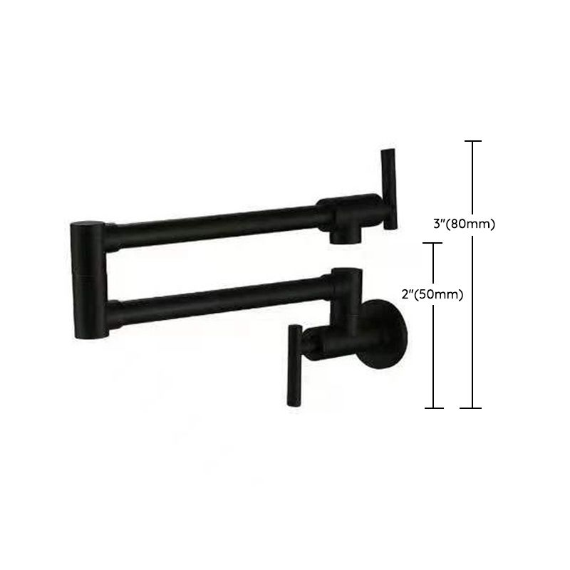 Black Pot Filler Single Lever Handle Modern Swivel 1-Hole Copper Kitchen Faucet Clearhalo 'Home Improvement' 'home_improvement' 'home_improvement_kitchen_faucets' 'Kitchen Faucets' 'Kitchen Remodel & Kitchen Fixtures' 'Kitchen Sinks & Faucet Components' 'kitchen_faucets' 1200x1200_d4ca4067-ec01-4423-9df1-0a5fd1463f77