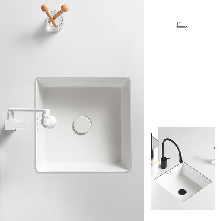 Modern Single Bowl Kitchen Sink Quartz Kitchen Sink with Round Shape Clearhalo 'Bathroom Remodel & Bathroom Fixtures' 'Bathroom Sinks & Faucet Components' 'Bathroom Sinks' 'bathroom_sink' 'Home Improvement' 'home_improvement' 'home_improvement_bathroom_sink' 1200x1200_d4cea346-4180-4369-a5dd-2b83d9885a71