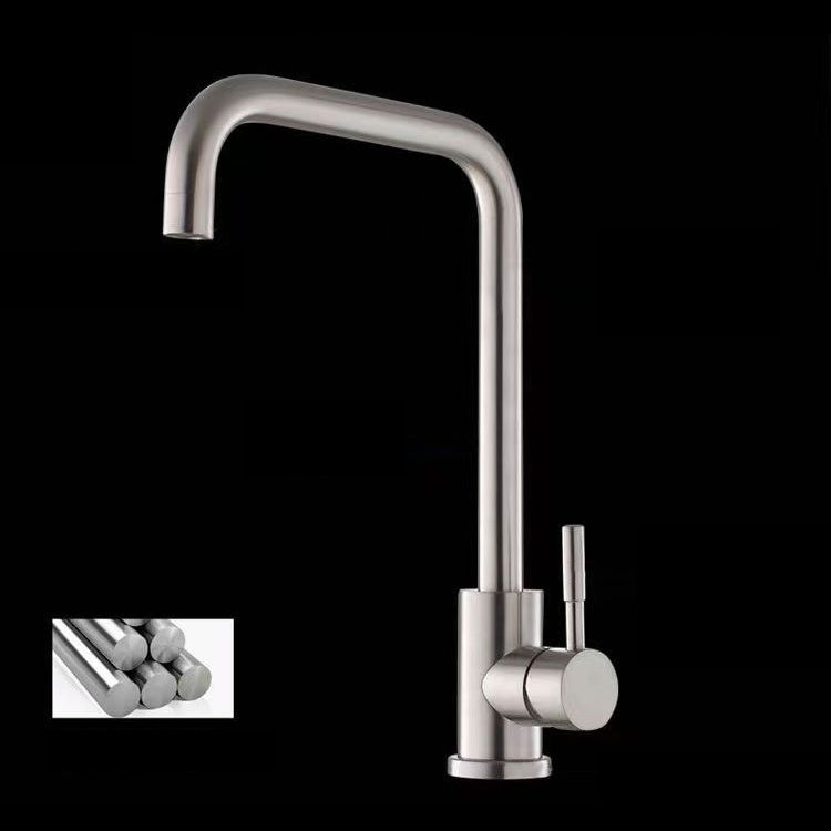 Modern 1-Handle Faucets Touchless Stainless Steel Standard Kitchen Faucets Clearhalo 'Home Improvement' 'home_improvement' 'home_improvement_kitchen_faucets' 'Kitchen Faucets' 'Kitchen Remodel & Kitchen Fixtures' 'Kitchen Sinks & Faucet Components' 'kitchen_faucets' 1200x1200_d4f81c34-5eed-4a4e-836f-d7258febd5f5