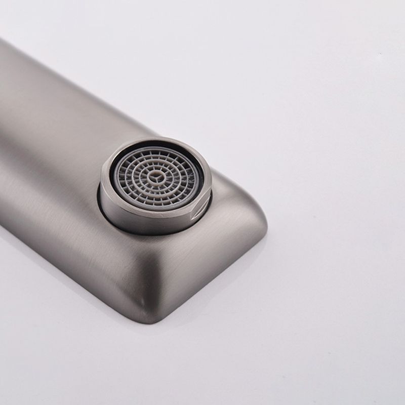 Square Single Handle Bathroom Faucet 2 Hole Wall Mounted Bathroom Faucet Clearhalo 'Bathroom Remodel & Bathroom Fixtures' 'Bathroom Sink Faucets' 'Bathroom Sinks & Faucet Components' 'bathroom_sink_faucets' 'Home Improvement' 'home_improvement' 'home_improvement_bathroom_sink_faucets' 1200x1200_d50ada85-8234-4c59-9b8d-747961db162e