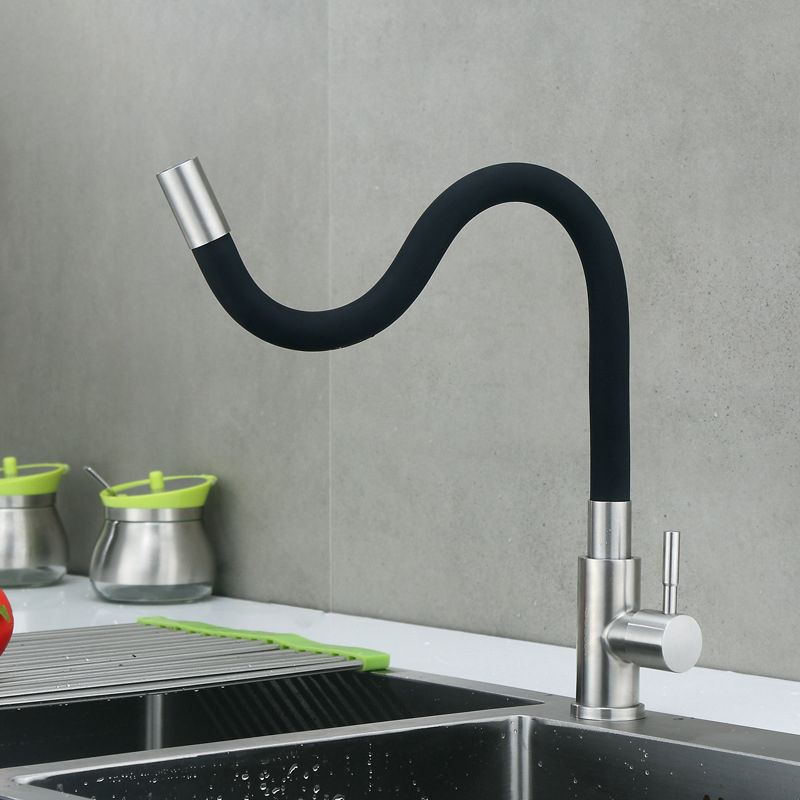 Modern 1-Handle Faucets Touchless with Water Dispenser Standard Kitchen Faucets Clearhalo 'Home Improvement' 'home_improvement' 'home_improvement_kitchen_faucets' 'Kitchen Faucets' 'Kitchen Remodel & Kitchen Fixtures' 'Kitchen Sinks & Faucet Components' 'kitchen_faucets' 1200x1200_d50c1790-e465-486a-9e59-5ecb408c0262