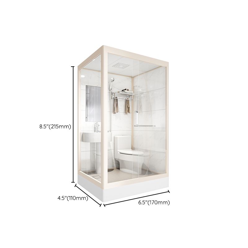 Rectangular Sliding Shower Enclosure Full Frame Shower Enclosure with Tempered Glass Clearhalo 'Bathroom Remodel & Bathroom Fixtures' 'Home Improvement' 'home_improvement' 'home_improvement_shower_stalls_enclosures' 'Shower Stalls & Enclosures' 'shower_stalls_enclosures' 'Showers & Bathtubs' 1200x1200_d5223874-2ee6-4b8f-a1e2-8e172b8f8770