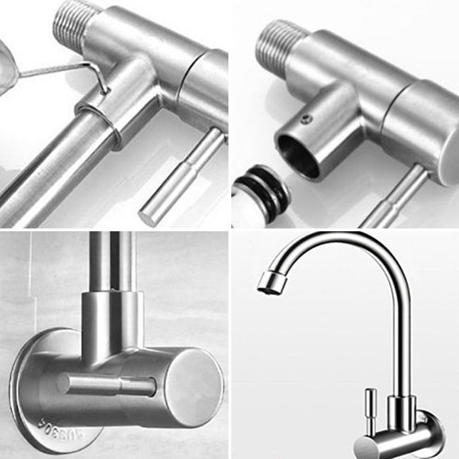 Modern 1-Handle Faucets Stainless Steel with Water Dispenser Standard Kitchen Faucets Clearhalo 'Home Improvement' 'home_improvement' 'home_improvement_kitchen_faucets' 'Kitchen Faucets' 'Kitchen Remodel & Kitchen Fixtures' 'Kitchen Sinks & Faucet Components' 'kitchen_faucets' 1200x1200_d536dd3d-3b6c-4fd1-abf4-13112f92fab8