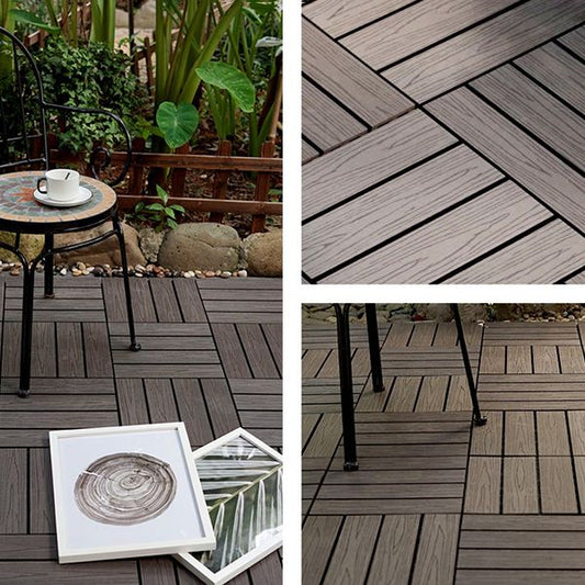 Outdoor Patio Flooring Tiles Embossed Composite Snap Fit Decking Tiles Clearhalo 'Home Improvement' 'home_improvement' 'home_improvement_outdoor_deck_tiles_planks' 'Outdoor Deck Tiles & Planks' 'Outdoor Flooring & Tile' 'Outdoor Remodel' 'outdoor_deck_tiles_planks' 1200x1200_d56afe4d-9d29-4651-b225-7e345166c433