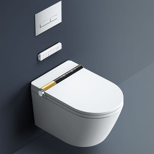 Modern 11.8" H Electronic Elongated Toilet Wall Mounted Bidet Clearhalo 'Bathroom Remodel & Bathroom Fixtures' 'Bidets' 'Home Improvement' 'home_improvement' 'home_improvement_bidets' 'Toilets & Bidets' 1200x1200_d593b487-7d12-46fb-9f40-c69e0d5b9af5