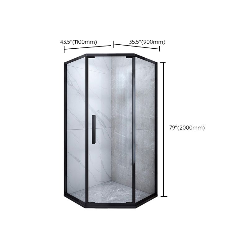 Tempered Glass Shower Enclosure Neo-Angle Clear Shower Enclosure Clearhalo 'Bathroom Remodel & Bathroom Fixtures' 'Home Improvement' 'home_improvement' 'home_improvement_shower_stalls_enclosures' 'Shower Stalls & Enclosures' 'shower_stalls_enclosures' 'Showers & Bathtubs' 1200x1200_d596d5fe-4f1d-491c-991d-2b777c46f078