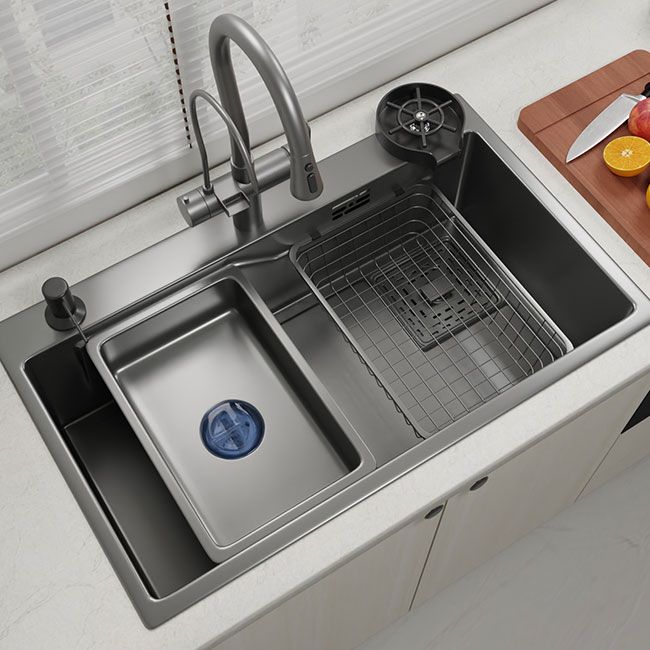 Contemporary Style Kitchen Sink Stainless Steel Corrosion Resistant Kitchen Sink Clearhalo 'Home Improvement' 'home_improvement' 'home_improvement_kitchen_sinks' 'Kitchen Remodel & Kitchen Fixtures' 'Kitchen Sinks & Faucet Components' 'Kitchen Sinks' 'kitchen_sinks' 1200x1200_d5c250bf-fff5-4bd9-8454-f40c475d2164