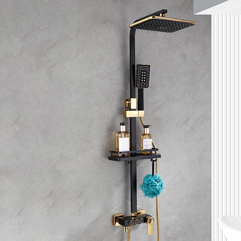 Contemporary Copper Shower System Wall Mounted Shower System with Hand Shower Clearhalo 'Bathroom Remodel & Bathroom Fixtures' 'Home Improvement' 'home_improvement' 'home_improvement_shower_faucets' 'Shower Faucets & Systems' 'shower_faucets' 'Showers & Bathtubs Plumbing' 'Showers & Bathtubs' 1200x1200_d5d33307-9021-483f-81d6-44836e7e4935