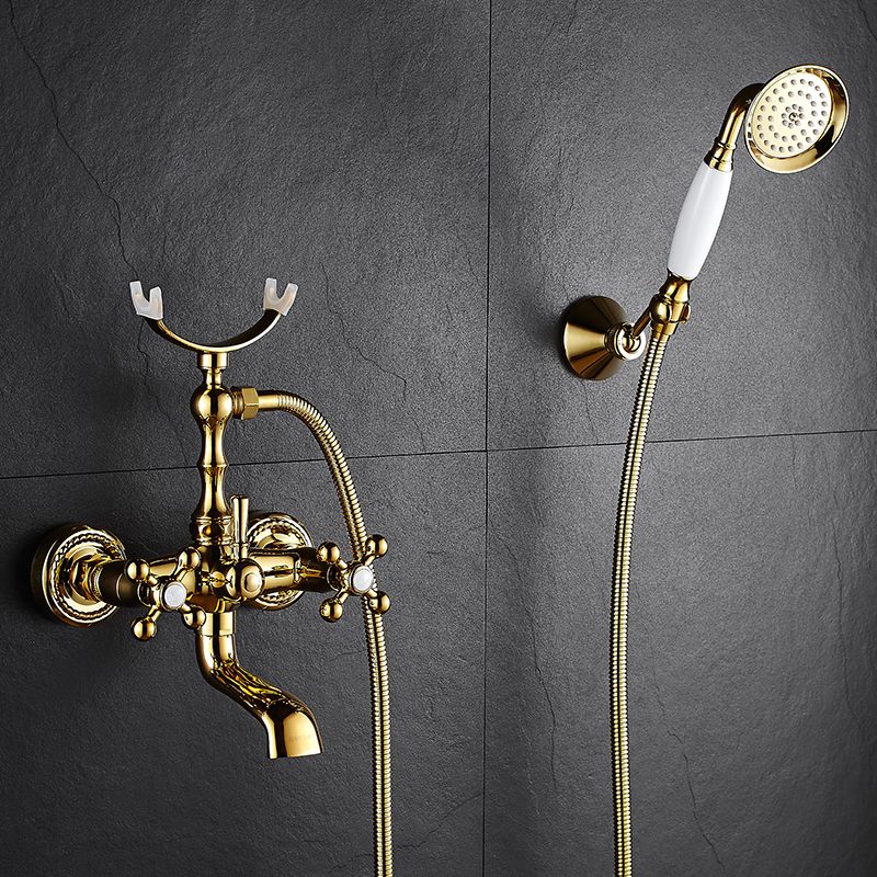 Traditional Wall Mounted Metal Claw Foot Tub Faucet Trim Low Arc Claw Foot Tub Faucet Clearhalo 'Bathroom Remodel & Bathroom Fixtures' 'Bathtub Faucets' 'bathtub_faucets' 'Home Improvement' 'home_improvement' 'home_improvement_bathtub_faucets' 1200x1200_d5f644c8-38ef-4d24-89b5-4b8ce7777a79