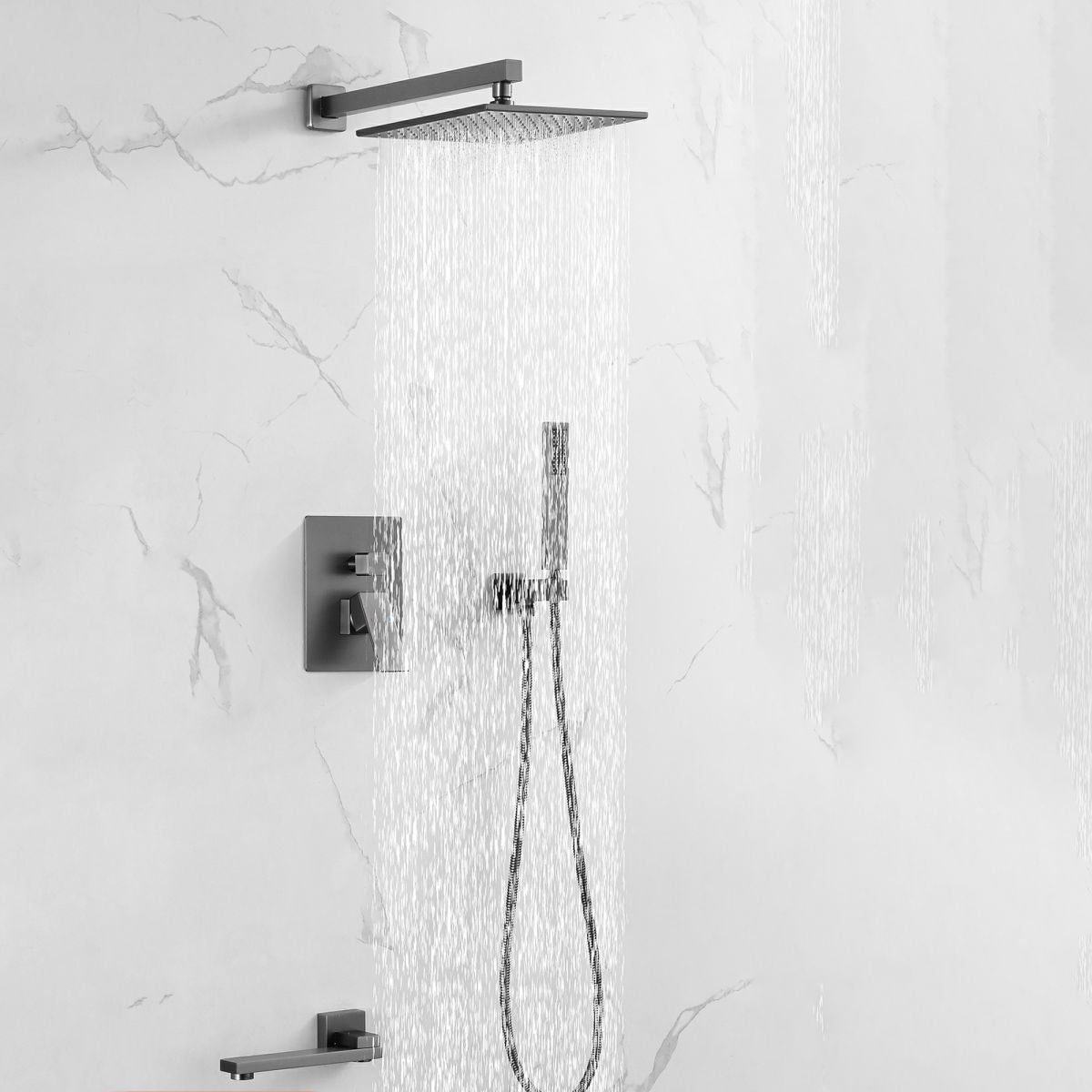 Modern Shower Head Combo Brass Ceiling Mounted Adjustable Spray Pattern Shower Combo Clearhalo 'Bathroom Remodel & Bathroom Fixtures' 'Home Improvement' 'home_improvement' 'home_improvement_shower_faucets' 'Shower Faucets & Systems' 'shower_faucets' 'Showers & Bathtubs Plumbing' 'Showers & Bathtubs' 1200x1200_d5fa7655-305c-412e-bca7-7f0b3b37d40b