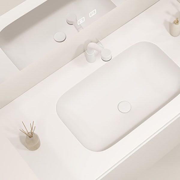 Wood White Wall Modern Mount Bathroom Sink Vanity with Mirror Clearhalo 'Bathroom Remodel & Bathroom Fixtures' 'Bathroom Vanities' 'bathroom_vanities' 'Home Improvement' 'home_improvement' 'home_improvement_bathroom_vanities' 1200x1200_d6119fba-c39a-490b-a8cd-2016f6dc4950