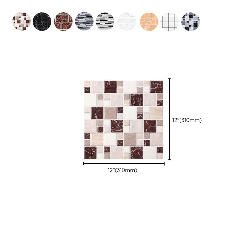 Pattern Matte Color Stone Peel and Paste Mosaic Tile Peel and Paste Tile Set of 2 Clearhalo 'Flooring 'Home Improvement' 'home_improvement' 'home_improvement_peel_stick_blacksplash' 'Peel & Stick Backsplash Tile' 'peel_stick_blacksplash' 'Walls & Ceilings' Walls and Ceiling' 1200x1200_d6365e94-521d-443b-ac80-7be2aabb66f5